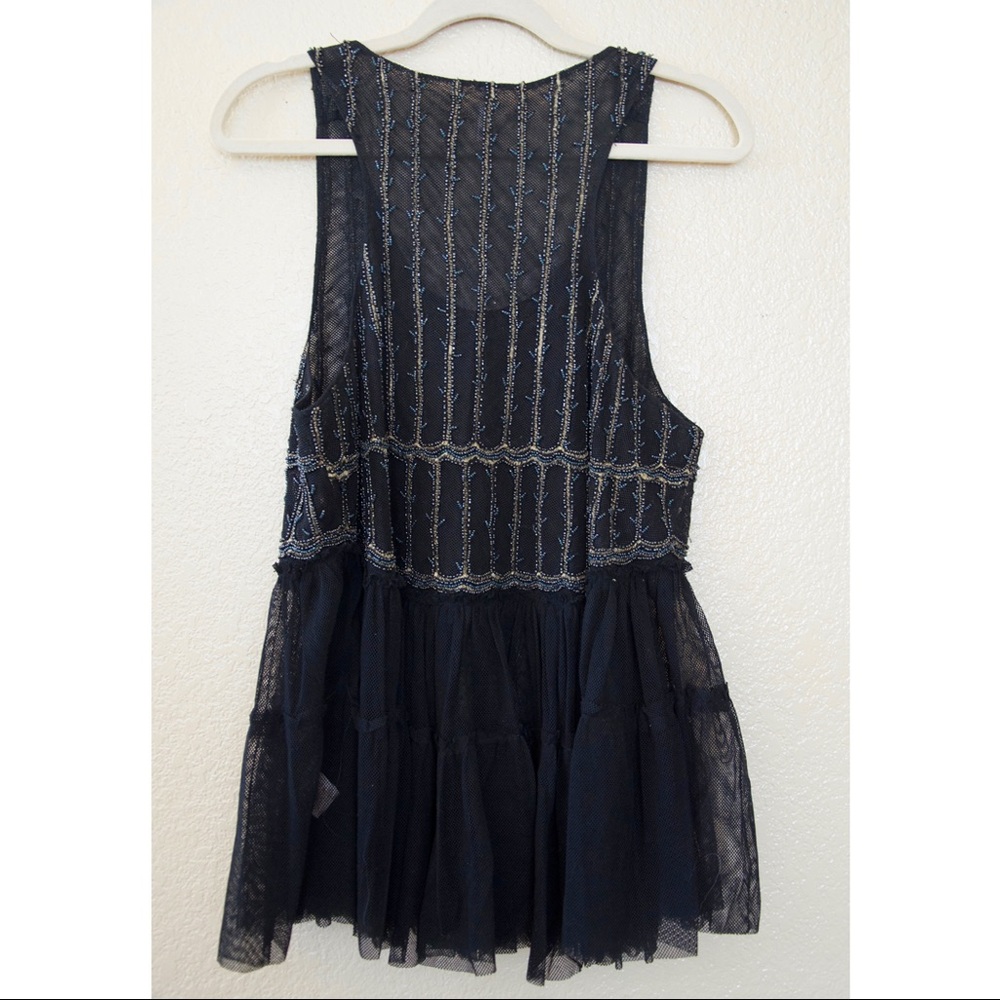 Free People New without tags mesh beaded tunic - Picture 3 of 3